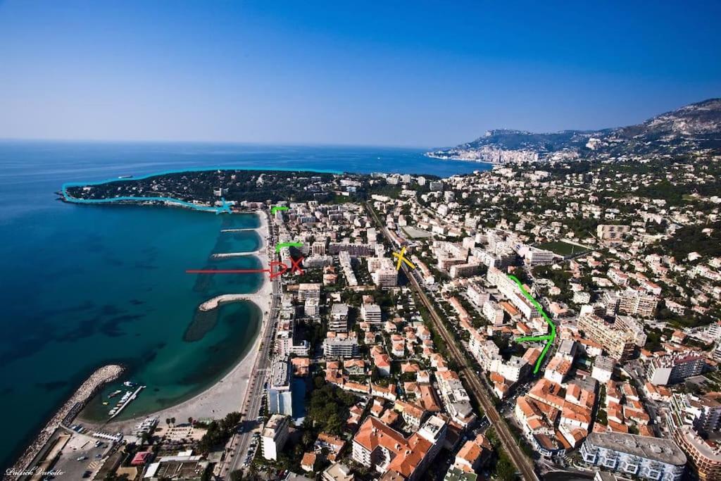 French Riviera: Seafront Apt & Pool Near Monaco Рокебрюн — Кап-Мартен Экстерьер фото